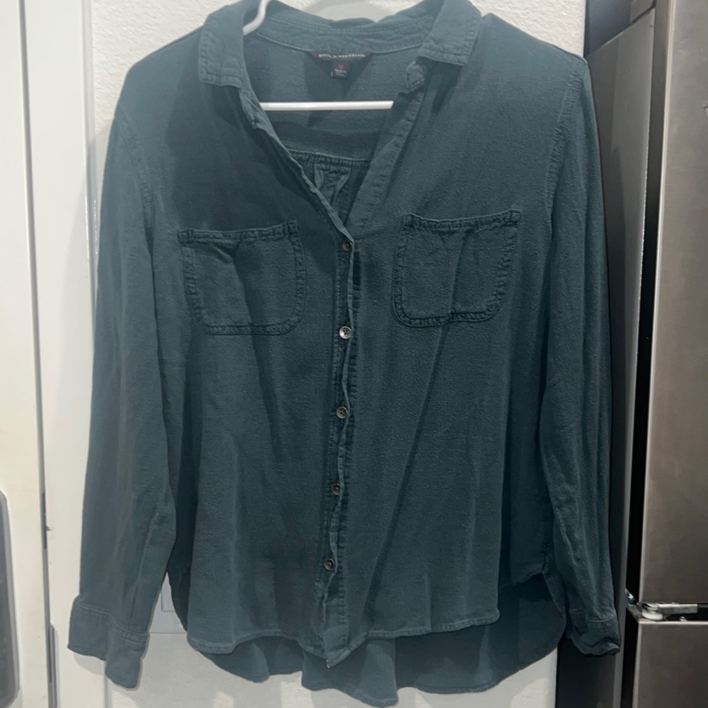 Dark green button up